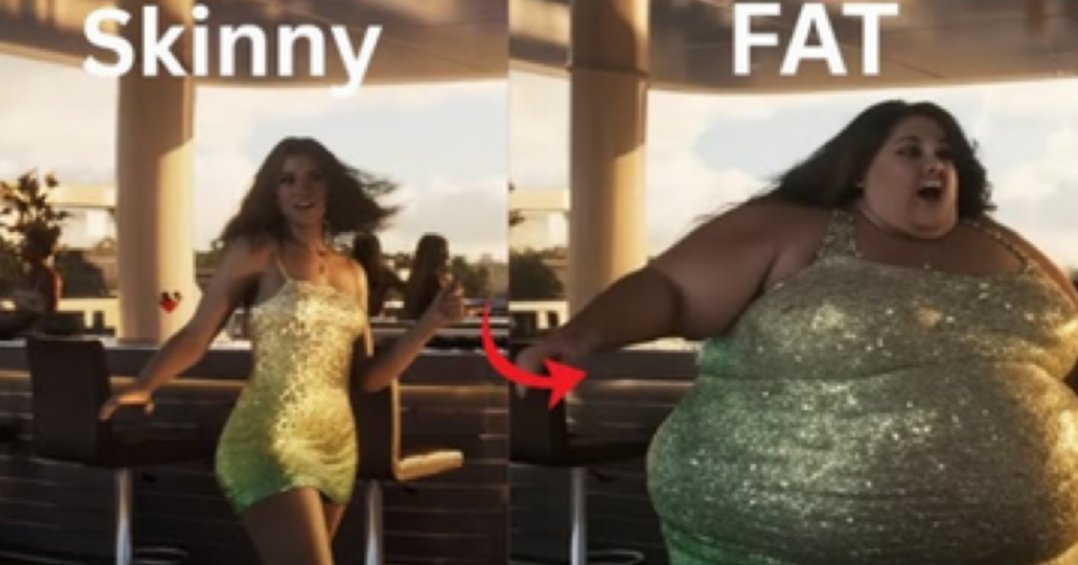 ReeQualz's tweet photo. Added features:

Eat to gain weight
Fart to lose weight

#cyberleek #gtavı #gta6 #leak https://t.co/yIrpMgjYM3