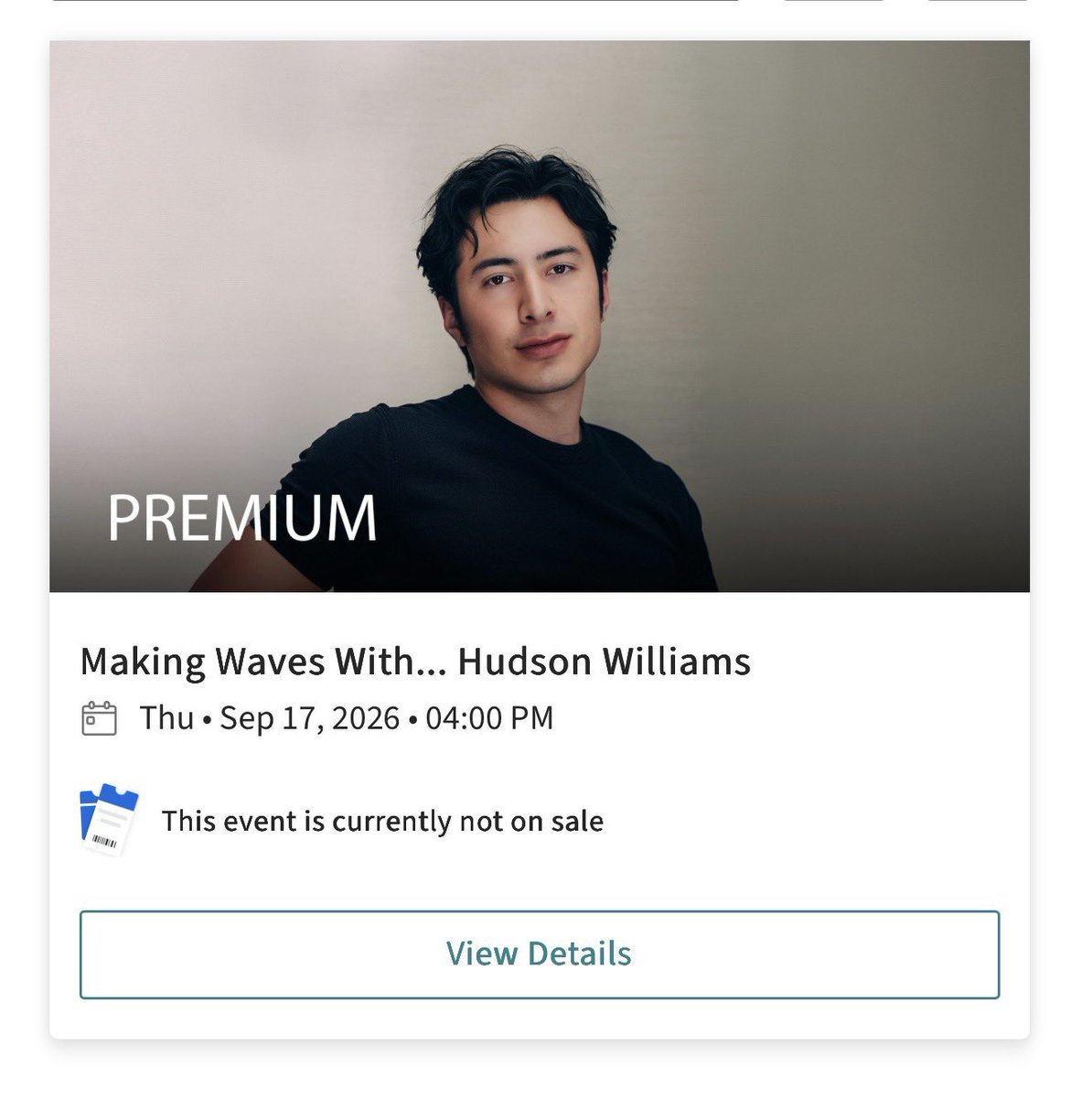 hudsonwupdates's tweet photo. Hudson Williams’ ‘Making Waves With’ panel and both public screenings for ‘YAGA’ at TIFF 2026 are completely sold out! ⭐️ https://t.co/7pIV0niLyt