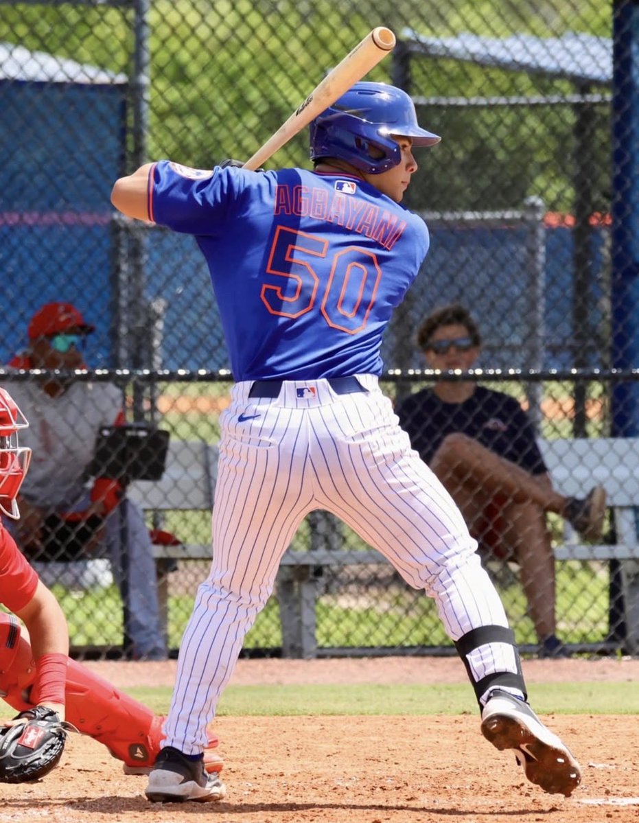 Metsmerized's tweet photo. Like father, like son.

Agbayani in a No. 50 Mets jersey 👀🔥 https://t.co/o8UIcA6Ogx
