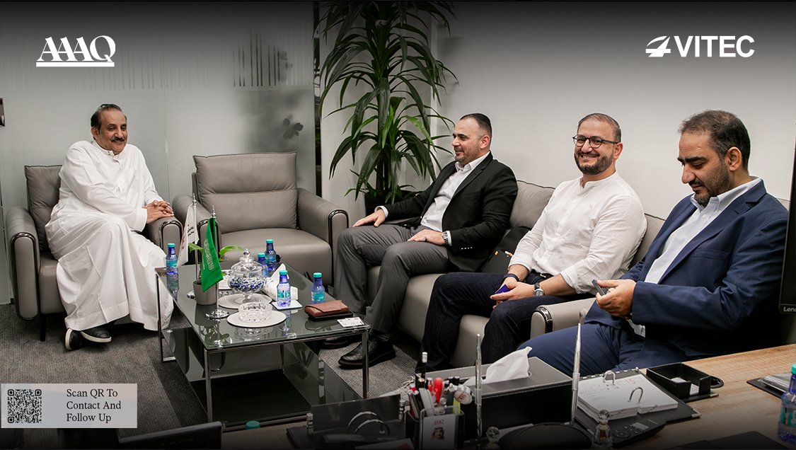 AAAQ_KSA's tweet photo. 🤝 #زيارات_AAAQ

سعدنا باستقبال فريق VITEC الفرنسية في مقر AAAQ، حيث ناقش الجانبان سبل التعاون والفرص المستقبلية في مجال الحلول التقنية.

تأتي الزيارة ضمن توجه AAAQ نحو تعزيز علاقاتها مع الشركات التقنية العالمية واستكشاف حلول متقدمة تلبي احتياجات السوق السعودي. https://t.co/ariwJdRjQt