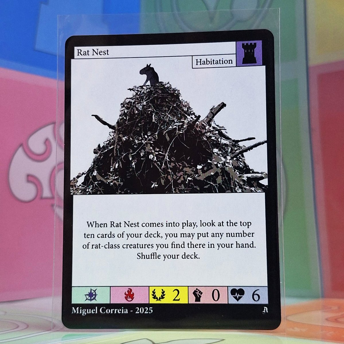 BatalhaCardGame's tweet photo. ๐๐๏ธRat Nest๐๏ธ๐
A pair looks for shelter.
In no time,
they will have a colony.
With rat workers.
And rat soldiers.
And worse.
Rat mothers.
How many more
before they overtake the city?
#Batalha #CardGame #IndieGame #Print2Play #Lore #Habitat #Rat #Colony #Horde #FeatureArtist https://t.co/Ub2ud5YXFv