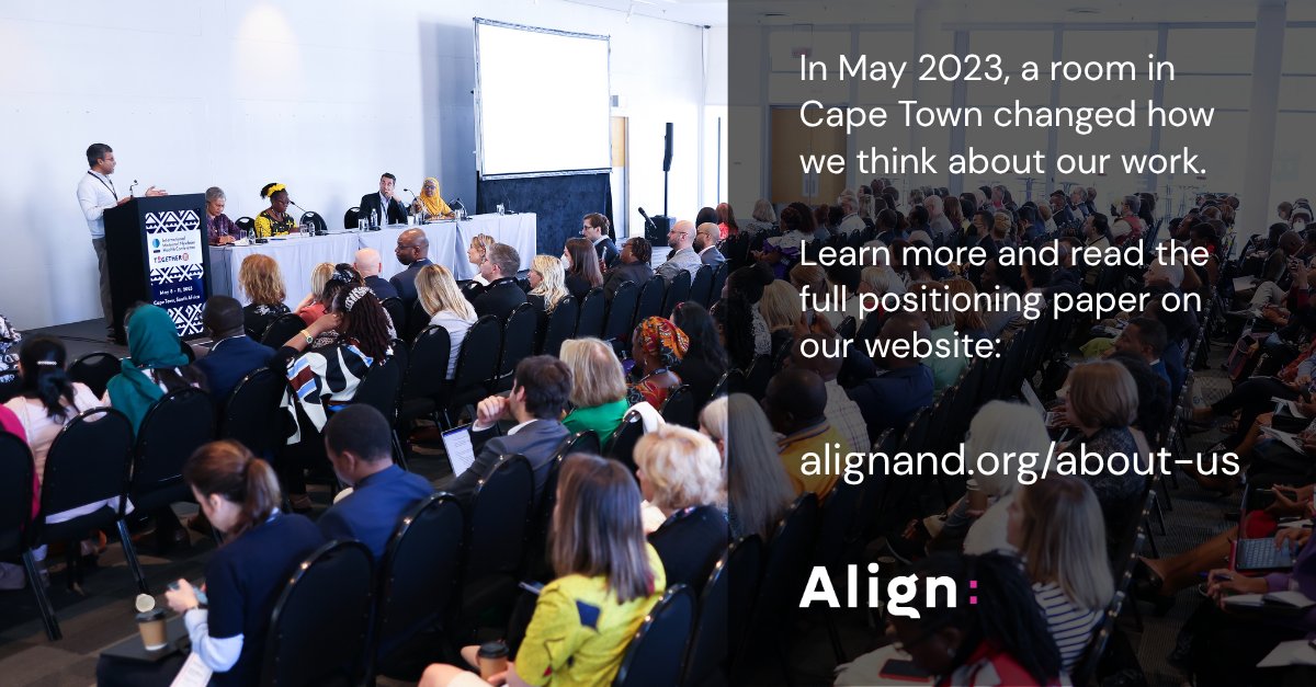 alignconnects's tweet photo. In May 2023, a room in Cape Town changed how we think about our work.

A trial showed simple, already-available interventions could cut severe bleeding after childbirth by 60%. Normally that evidence takes 10-17 years to become policy. This time it took 6 months.

Why? Everyone who needed to act was already in the room.

We're becoming Align: - dropping MNH from our name to widen that room. Health doesn't divide into neat categories, and neither should we.