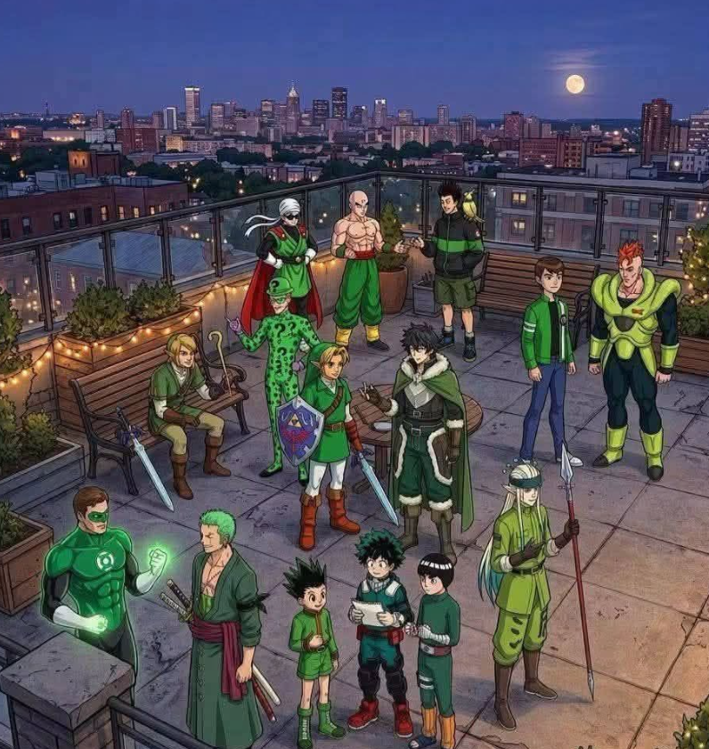 AnimexTwts's tweet photo. The Green Gang https://t.co/lKnHntFTWA