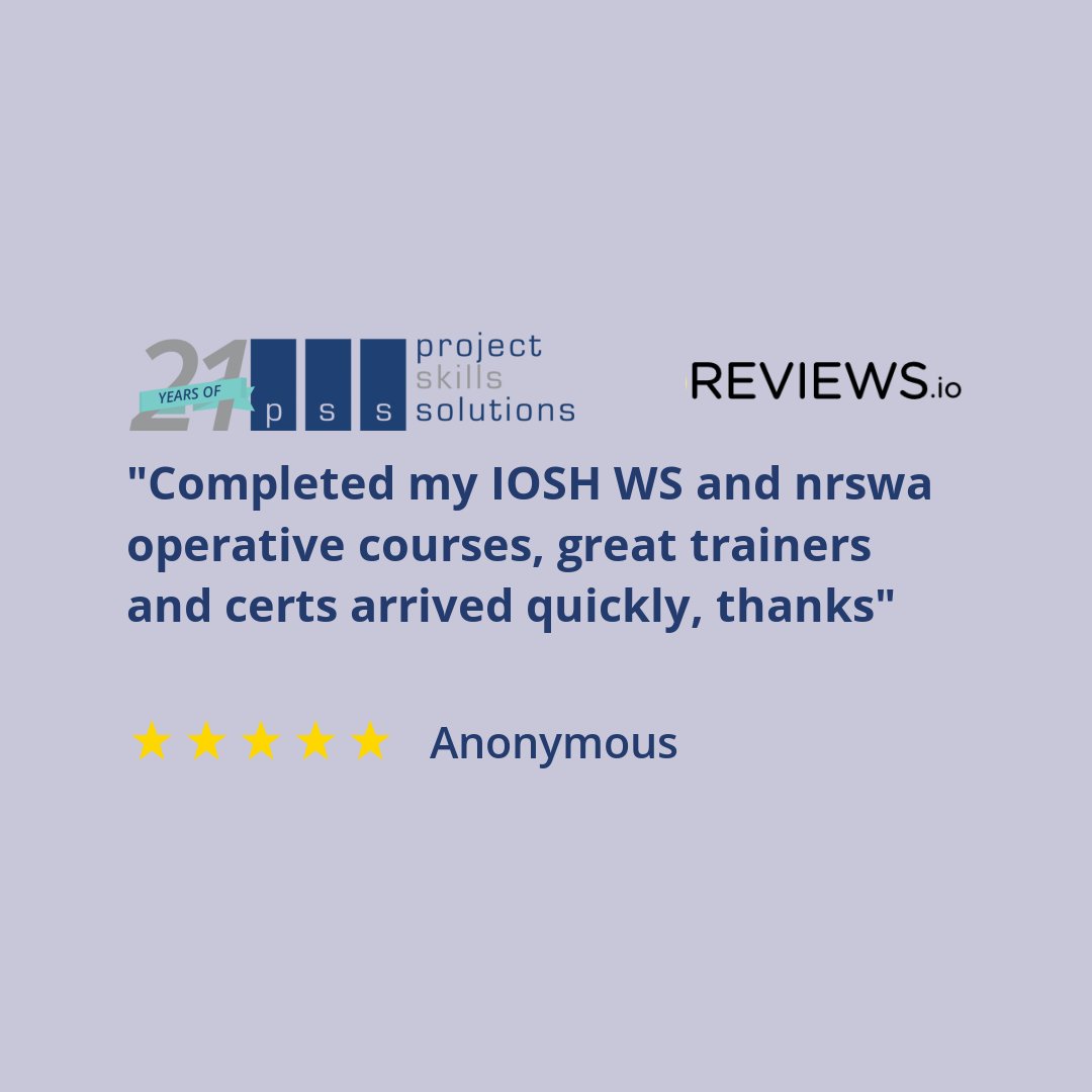 PSS_Training's tweet photo. What our delegates say about us reflects our commitment to quality training, experienced trainers and recognised qualifications. Explore accredited NRSWA, IOSH, EUSR, CITB, NEBOSH and many more courses. π https://t.co/2NVogm6Pze #GetCertified #ProjectSkillsSolutions. https://t.co/JAGtGWmbpD