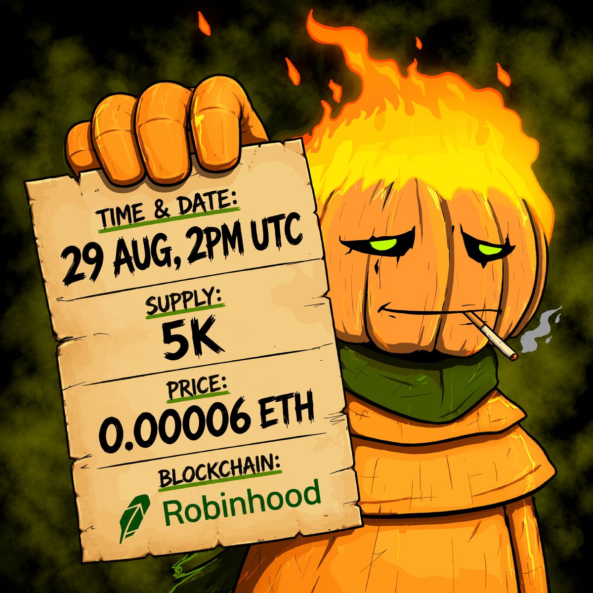 PumkinHoodsNFT's tweet photo. Coming soon at @RobinhoodCrypto 🟢

29th Aug, 2 PM UTC

SUPPLY → 5000 
PRICE → 0.00006 ETH

Intract + Tag your friends + Drop your Wallet for WL. https://t.co/EBVFVjm6k6
