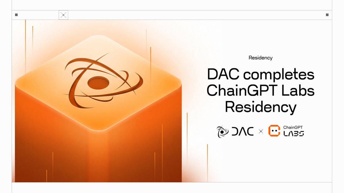 ali726521's tweet photo. Big moves for @dac_chain 🔥

Congrats to DAC on completing the ChainGPT Labs Residency! 🎉

Building an EVM-compatible Layer 1 with a focus on quantum-ready blockchain infrastructure, Proof of Quantum Work, and a growing ecosystem. ⚡️
The future is being built. 🚀

#dac #Crypto https://t.co/nmkuIZCgPq