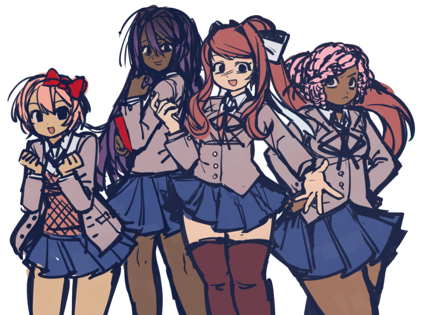 niifles's tweet photo. ddlc girls #ddlc https://t.co/jOZGhGoWHZ