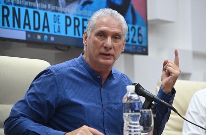NewsVOG's tweet photo. Cuba Ready for Talks with US, But Rejects Any Preconditions: President Diaz-Canel
Havana: Cuban President Miguel Diaz-Canel has said the dialogue process with the United States is at a "standstill" and there is currently no set agenda for negotiations. In an interview with Brazil's Folha de S.Paulo, he said, "The willingness for dialogue exists, and some officials in our government have reached out to the US government, but no progress has been possible so far. There is no agenda."
He made clear Cuba is ready to open the path to negotiations with Washington, but rejected talks conducted under pressure and coercion: "There can be no dialogue under coercion. We need to find a way to negotiate without any preconditions."
Diaz-Canel accused the Trump administration of trying to economically squeeze Cuba and trigger a social explosion aimed at ending the Cuban revolution. Citing statements by US Secretary of State Marco Rubio, he accused Washington of trying to close "all avenues" available to Cuba. He rejected claims that the country is on the verge of economic collapse, even as Cuba faces severe shortages of fuel, electricity, food, and medicine.
He acknowledged problems caused by government bureaucracy and delayed reforms, but attributed the root cause of the crisis to the US-imposed "economic blockade." According to Folha de S.Paulo, Cuba's economy has contracted by 15% since he took office, with the country also facing prolonged power outages and fuel shortages. He defended 176 economic measures approved by parliament in June, which expand the role of private business and foreign investment, but rejected the notion that they are steering Cuba toward capitalism.
The interview comes amid rising tensions between Havana and Washington. Diaz-Canel said Cuba will continue to defend its sovereignty, but remains ready for talks with Washington without preconditions.