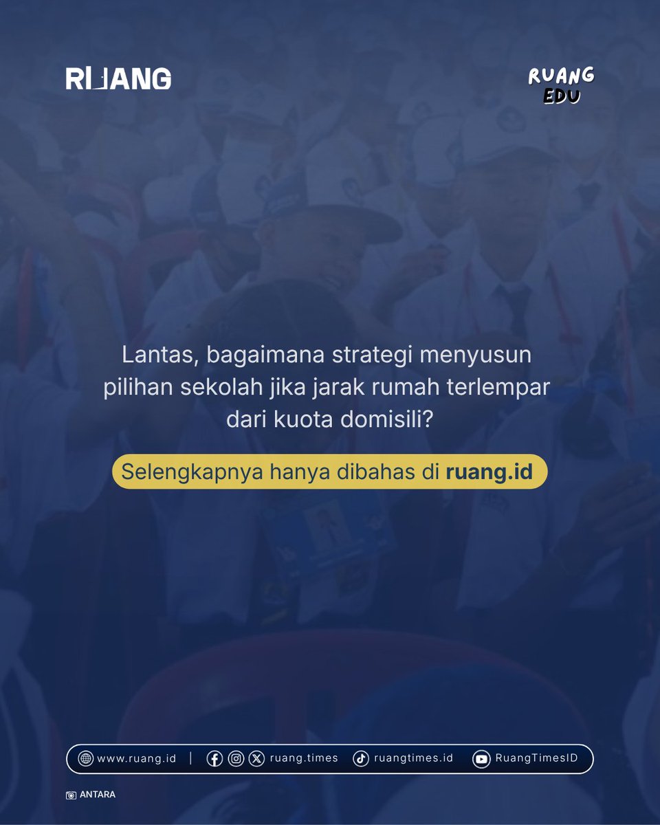 RuangTimes's tweet photo. Pemkot Yogyakarta mengganti sistem PPDB menjadi SPMB. 

Pahami aturan baru kuota dan cara hitung jarak zonasi. https://t.co/5qC8NjgrZI