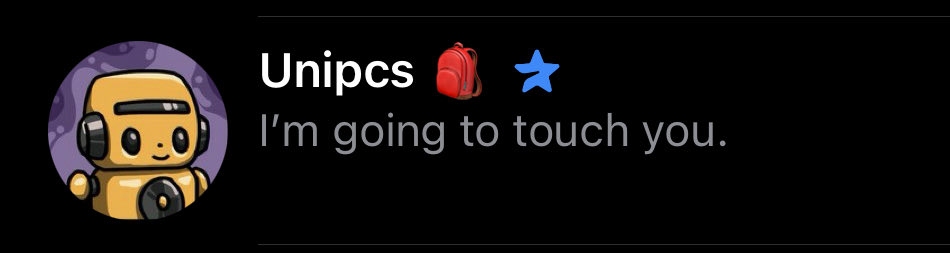 TradesNurt's tweet photo. Tried shilling @theunipcs the next $1B token.

Gave him the whole $WOJAK thesis. 

Robinhood Chain, 17 years of internet culture, normie adoption—the whole nine yards.

Bro listened to everything and responded with:

“I’m going to touch you.”

I’ll take that as bullish 😭 https://t.co/72iwFH4jXP