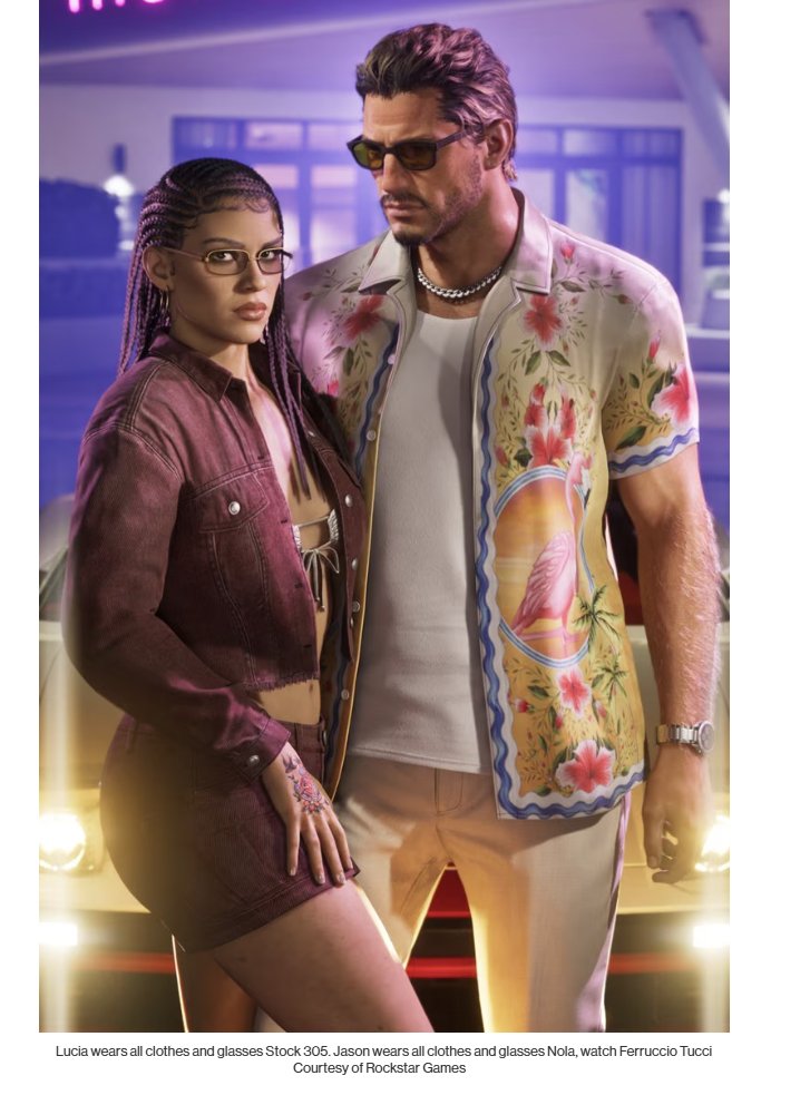 Cade_Onder's tweet photo. my favorite thing about this article is that they talk about what the characters are wearing, as if they are real people wearing real life clothes.

this is often done for big celebrity magazine photoshoots (example on the right), so this was a really cool touch https://t.co/AuMVifcRET