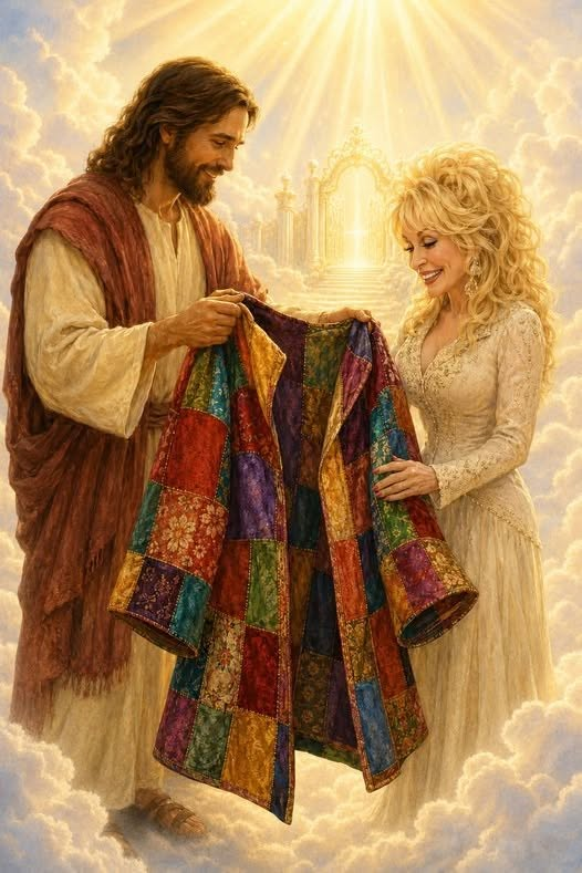 leo2533's tweet photo. My mother, Aunts and I loved Dolly Parton's song... Coat of Many Colors... I have an amazing picture of Jesus in a Coat of Many Colors... it is actually parts/patches of all the flags of all the countries that exist. It is Beautiful. https://t.co/VWd8dHS7FT
