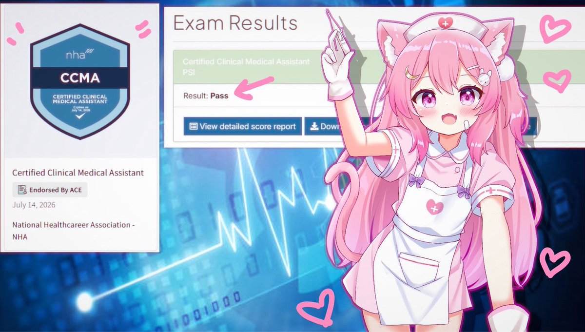 RemiVespertine's tweet photo. WE FINALLY DID IT!!! 💗☺️🩺

I PASSED MY MEDICAL ASSISTANT EXAM!! I’m officially a Certified Medical Assistant! 🎉

While working toward my RN in Nursing School, I attended another university at the same time to complete my Medical Assistant program, all while maintaining straight A’s in Nursing School. AND WE DID IT!!! 

Thank you to everyone who encouraged me, believed in me, and cheered me on through all the long days and late nights. Every little “you got this” has meant more to me than you know. 💗

Now let’s finish Nursing School. RN... YOU’RE NEXT. 🩺✨