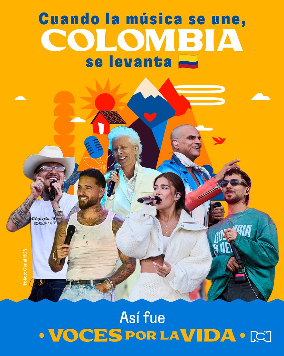 rcnradio's tweet photo. Este concierto solo demostró lo grande que llega a ser nuestro país cuando todos juntamos fuerzas para hacer posible lo imposible. 🇨🇴❤️‍🩹✨
Gracias a cada uno de ustedes porque, como dijo Maluma, los protagonistas de esto son ustedes. 🙌🎤👏
#ColombiaVocesPorLaVida https://t.co/4r8AqUjwQV