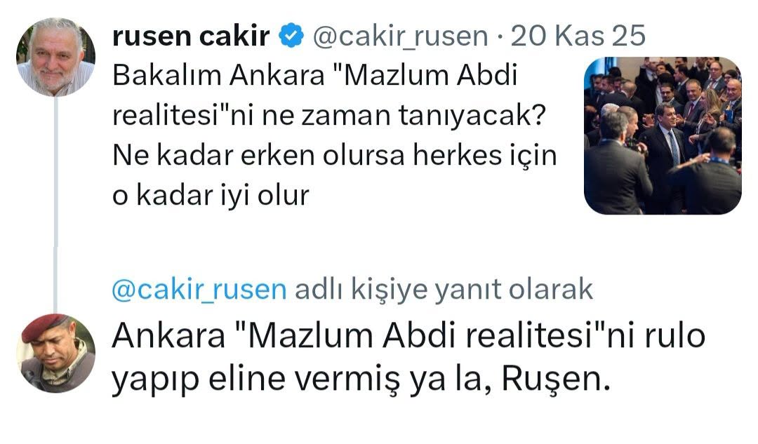 KumandanRte's tweet photo. Naim Babüroğlu,

Bu herif orduda general rütbesindeydi.

Videoda konuşan çok bilmiş Orkun Özeller'de, Albay rütbesindeydi.

İkinci videoda konuşan kişi de amiral eskisi Türker Ertürk. “Suriye'de İslamcılar olacağına laik PYD/PKK olsun.” diyen zat.

Soruyorum: Siz, bu kafada komutanların olduğu bir ordunun savaş kazanabileceğini düşünebiliyor musunuz?

Bu kafadaki askerler görevdeyken de “PKK'nın arkasında ABD, İsrail var.” deyip dağlarda askeri geri çekmiş midir acaba diye insanın sorası geliyor.

İşte bu zihniyet, 3 kişinin kurduğu PKK'yı 40 yıl başımıza bela etti.

Bu kafa, Adalar'ı, Musul'u, Kerkük'ü, Batı Trakya'yı savaşmadan teslim etti.

Ruşen Çakır gibileri de bunların gazetecisi; varın gerisini siz hesap edin.

Allah milleti bu zihniyetten kurtarsın, inşallah!