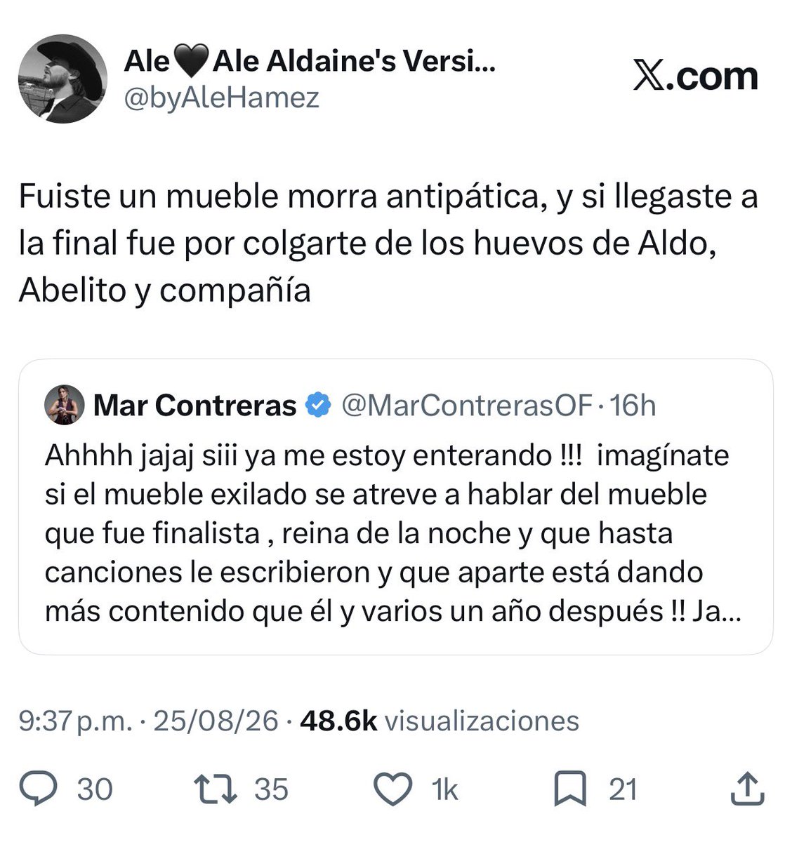 byAleHamez's tweet photo. Bien atacadas las fionas por mi tuit, mientras tanto un chingo de gente que piensa lo mismo que yo 💋 https://t.co/UTHi1DO5C7