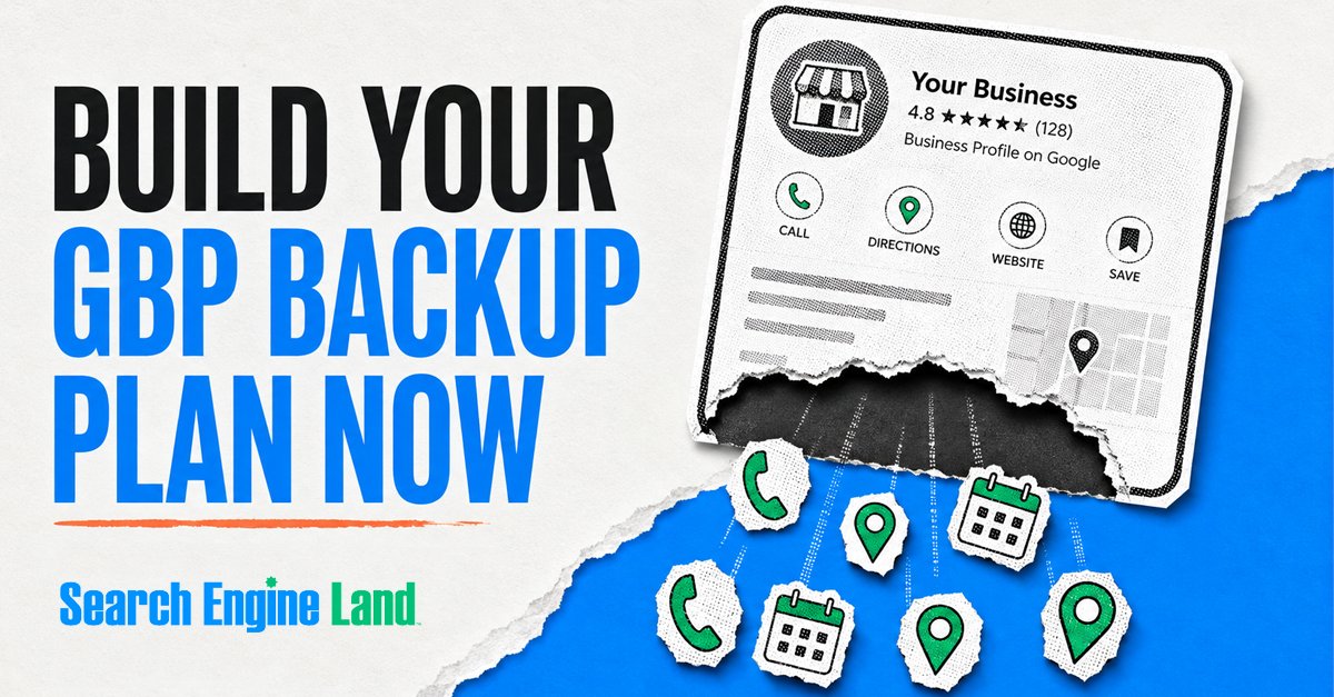 sengineland's tweet photo. If your Google Business Profile disappeared tomorrow, how much of your lead pipeline would disappear with it?

A continuity plan helps protect access, recover the profile and keep leads moving while Google issues get resolved.

Here's how to build yours: https://t.co/FRFb264oA4 https://t.co/1oBW8icIdL