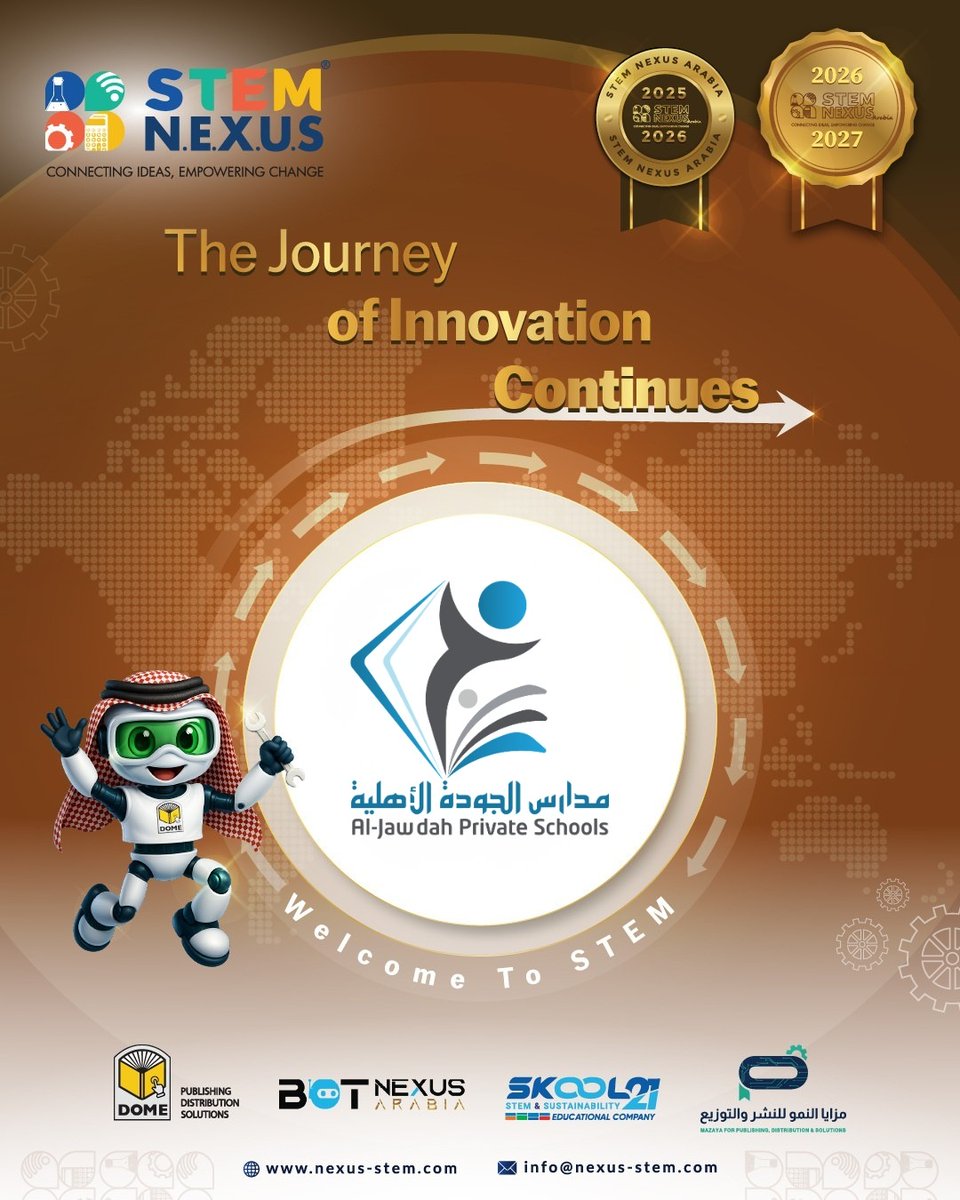 STEM_Nexus_'s tweet photo. Our journey with Al-Jawdah Private Schools continues—turning STEM into learning through thinking, experimenting & creating.
تستمر المسيرة مع مدارس الجودة الأهلية، لنبني تعلماً يتجاوز المعرفة إلى القدرة.
Learn More: https://t.co/6Cp2i3dUfx
#STEMNexus https://t.co/qkvGjHJKWB