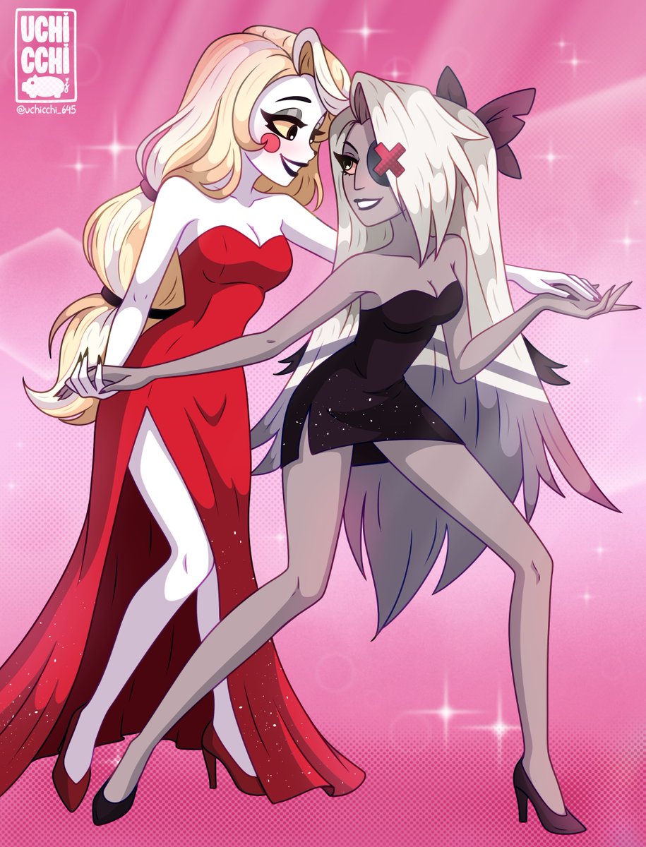 Uchicchi_645's tweet photo. I’ve been wanting to draw these two ever since Season 2 came out, and I finally did it! 🥹��� 

I really love how this one turned out! ✨

#hazbin #chaggie #hazbinhotel #charlie #vaggie https://t.co/c7K0Y4wlLq