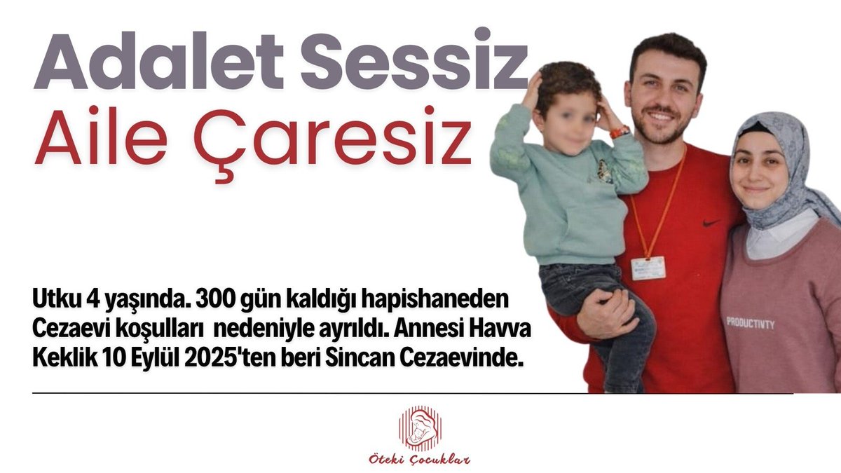 Worldtravel8991's tweet photo. @otekicocuk_x 4 yaşındaki Utku, 300 gününü annesiyle cezaevinde geçirdi.Şartlar ağır gelince tahliye edildi ama annesi Havva Keklik hâlâ tutuklu. Utku artık babasının yanında ama ANNESİZ büyüyecek.Bir çocuk anne şefkatinden mahrum kalmamalı.@gergerliogluof #permates UtkununAnnesine Özgürlük https://t.co/LKrYVeEImG