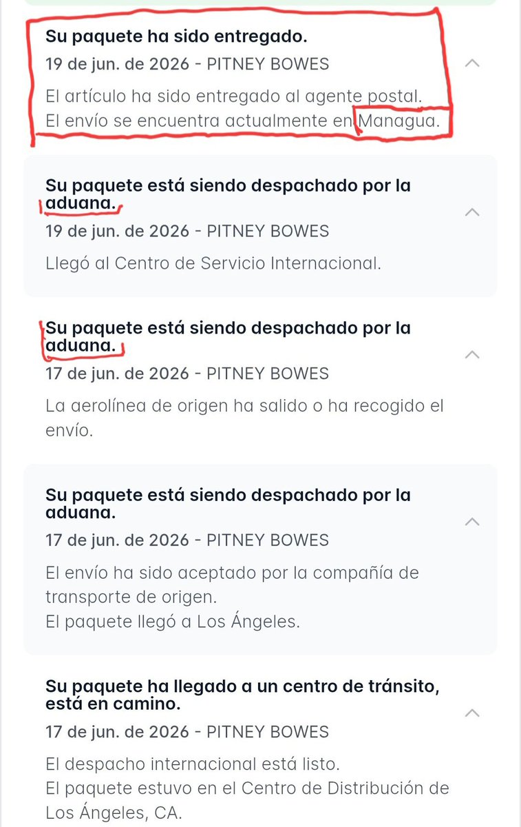 Sagitauro2425's tweet photo. @Mmendoza1970 Que también intervengan y corran a los ladrones del correo de Managua. Mande un paquete desde el 27 de Mayo, aduana lo entrego a correo el 19 de junio y se lo robaron.  Medicinas y un monitor para la presión, q no le llegaron a mi cuñada. Por email y what's app nadie me responde. https://t.co/rsBlbYbLFL