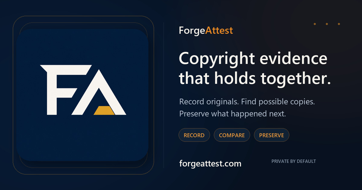 ForgeAttest's tweet photo. Start here: https://t.co/M7DOqdLBv7 https://t.co/IDCtje8AbK
