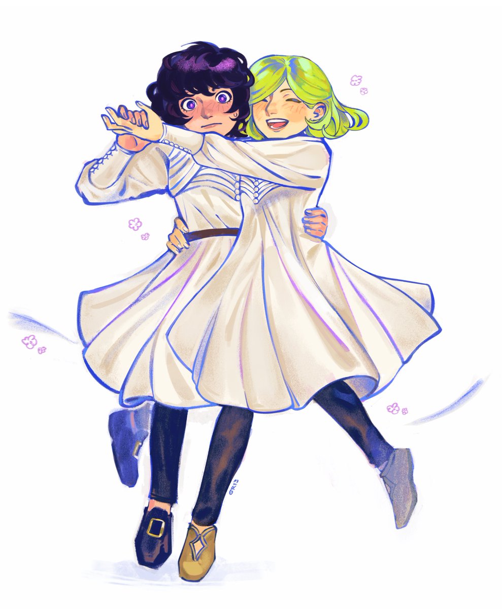 witchygredheadd's tweet photo. belated second day of #ArkcoWeek2026 — dancing (1/2)

#Δ帽子 #witchhatatelier #arkco https://t.co/m5vlXa8JAU