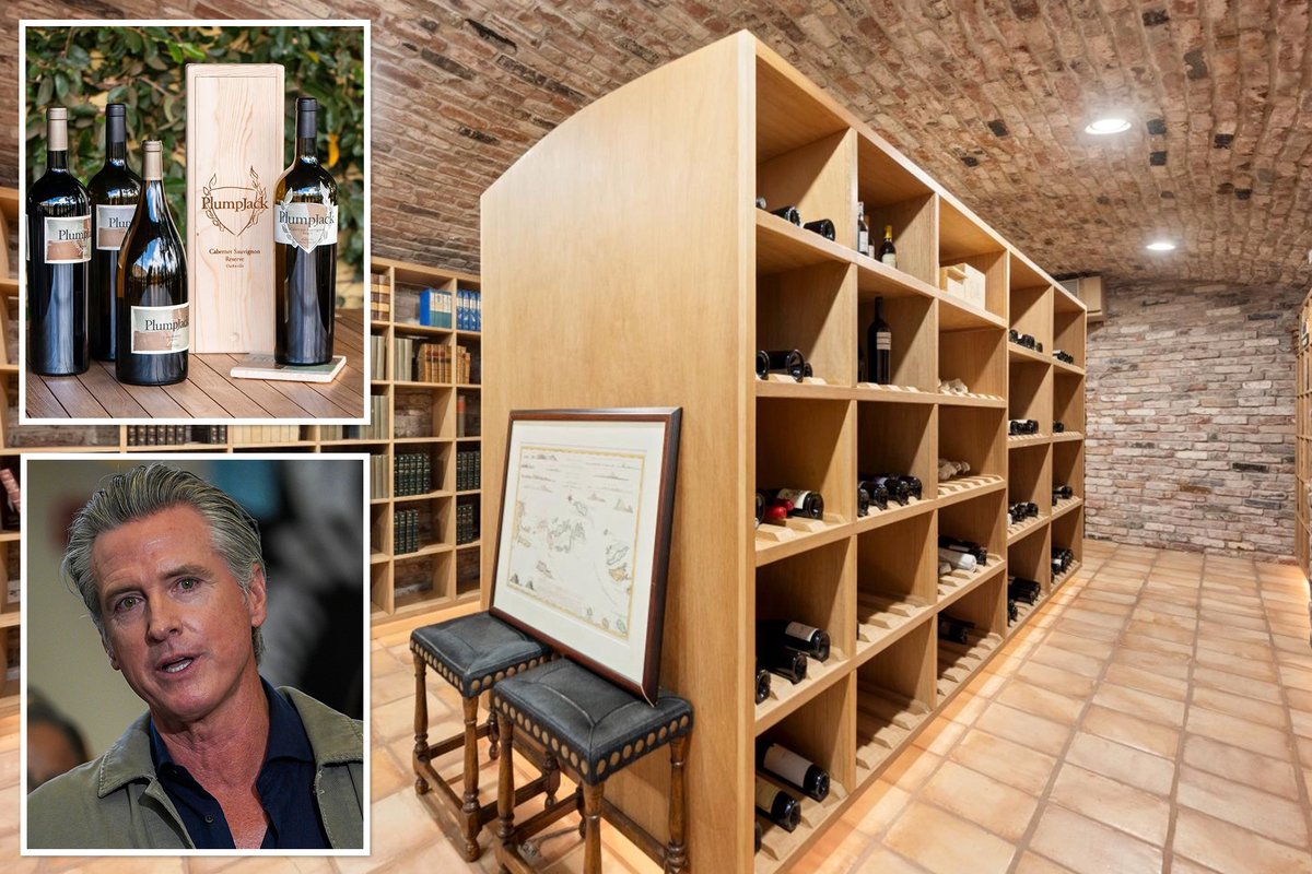 californiapost's tweet photo. Gavin Newsom claims he 'didn't even know' about 5,000-bottle wine cellar at his $7.5M home https://t.co/4vudHQprcU https://t.co/vwLoZlKJLk