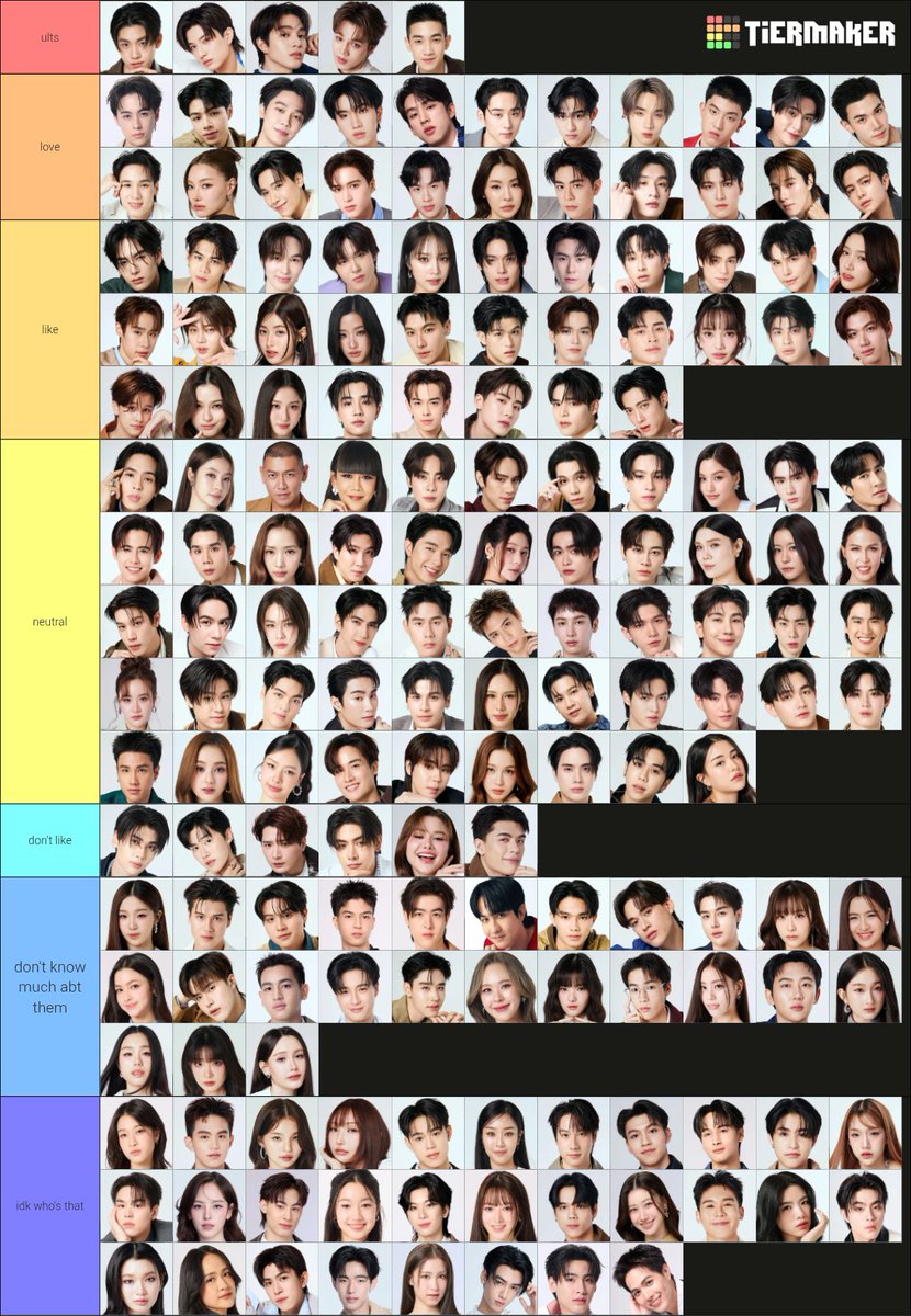 gelbyebye's tweet photo. my gmmtv tier list:) if someone i put on like is problematic pls lmk https://t.co/FOQZAG2dG4