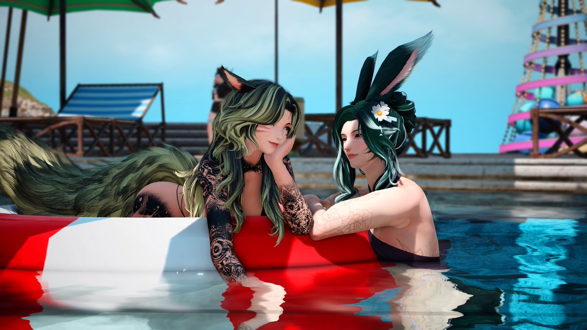 healandhop's tweet photo. summer splashes 💦

The green beans enjoyed some much-needed water after all that sunbathing <3 hopefully one of them packed some sunscreen…
#GPOSERS #ReShade #ffxiv https://t.co/4OcaEIvh5L