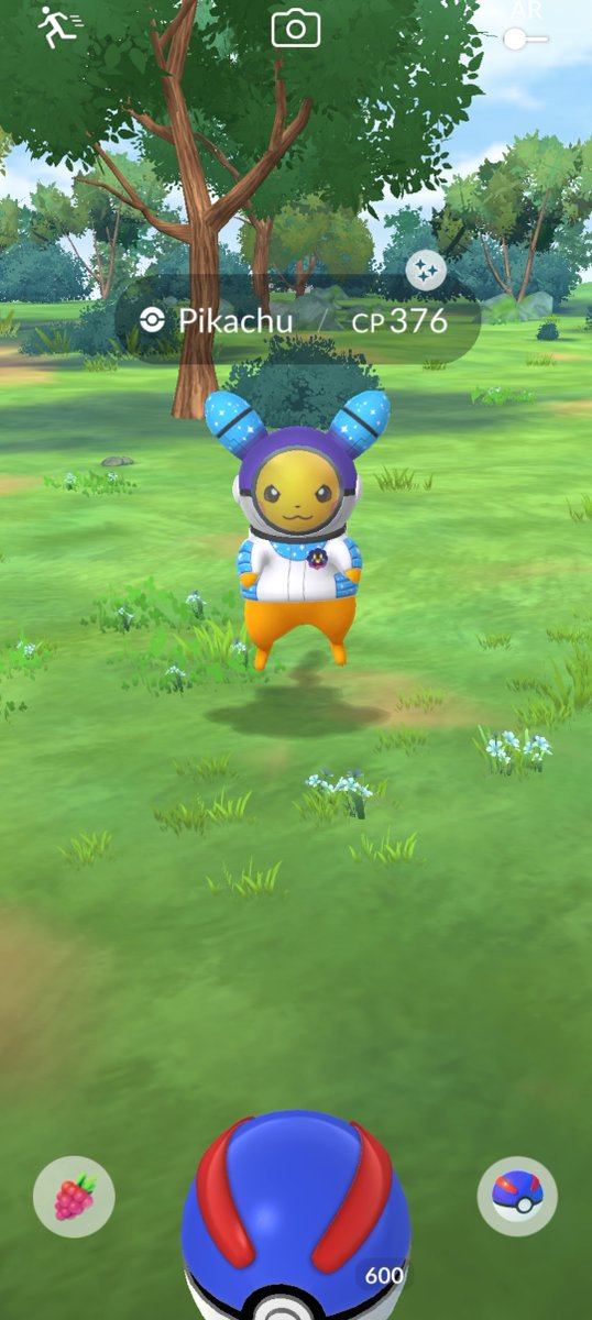 FillainPoGo's tweet photo. 104th times the charm, as they say! Shiny "Pikachu wearing a Cosmog-themed spacesuit" acquired! ✨️👩‍🚀

#PokemonGo https://t.co/6rWpJ9XFmx