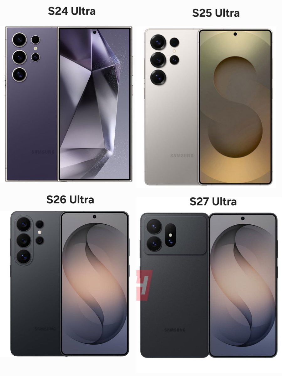 theonecid's tweet photo. Galaxy S24 to S27 Ultra evolution

Samsung keeps the design the same - 
people are unhappy and complain

Samsung changes the design literally every year - 
people are unhappy and complain

WHAT DO THE PEOPLE WANT https://t.co/CoJrd9b12i