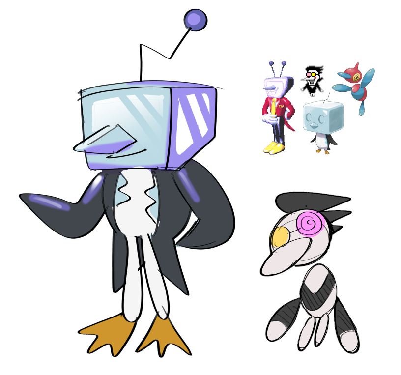Gooompy's tweet photo. spamton porygon z &amp; tenna eiscue. do we see vision https://t.co/m9ochZ7FOh