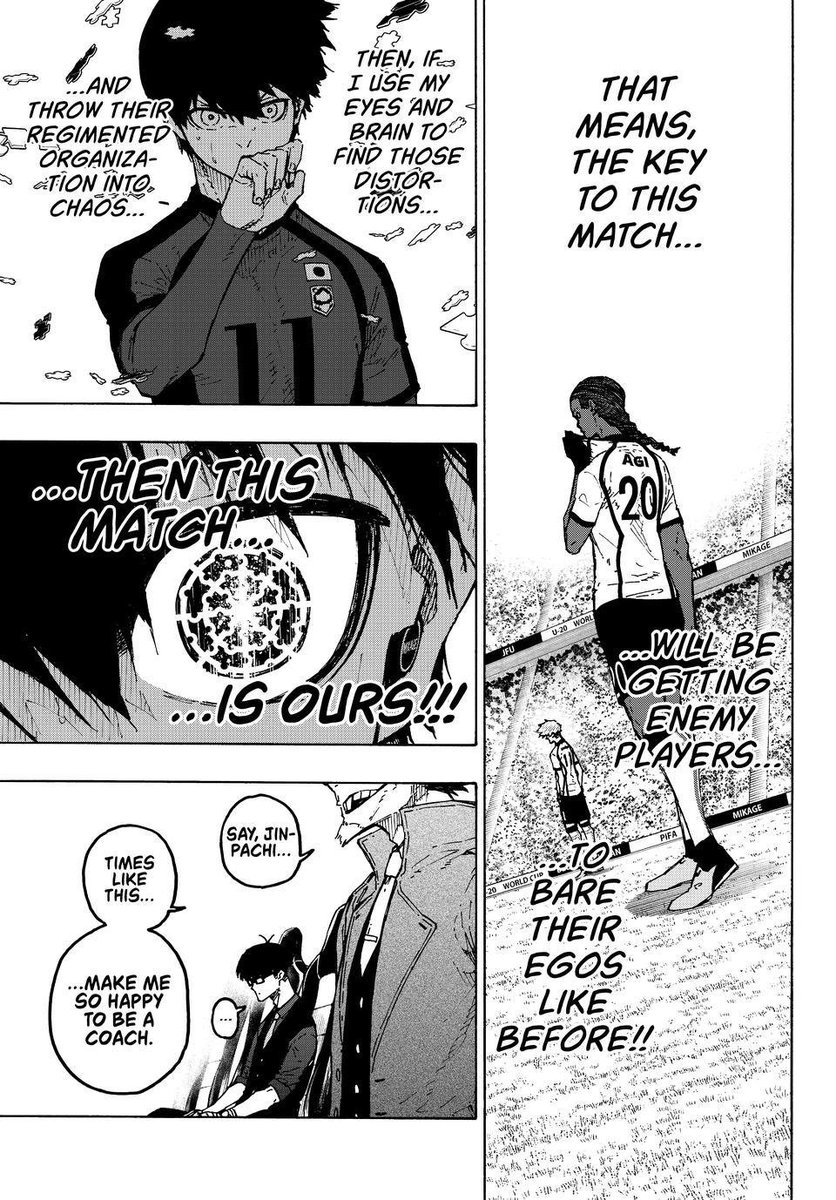 ghostlyayvns's tweet photo. My blue lock chapter 359 prediction

Fox subbed Agi out for England’s No. 9 because Agi showed his ego and thats how bl scored.
Blue Lock devours ego's but what happens when England has none left? 
Maybe Isagi will devour the system itself 🤷🏽‍♂️.

#BlueLock  #BlueLock359 #Isagi https://t.co/su7s3ezOEZ