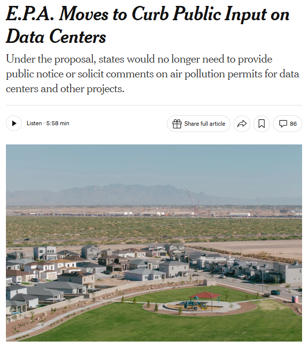 Embarrassing: Tech guy against data centers. Good thing the craven Mark Warners of the world had no say in the national buildout for the Industrial Revolution, WWII and post-war boom.