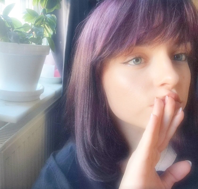angeelmoth's tweet photo. purple hair ^^ or violet or wtv u wanna say https://t.co/m2DY7e4kxV