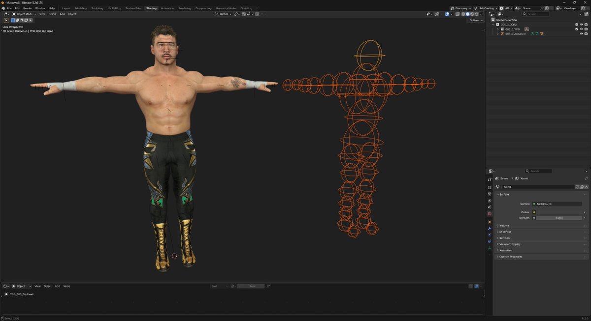 dotGrix's tweet photo. We @dot_discovery built a Day of Reckoning 2 plugin for Blender 5.2 - this decodes the alll meta data, allowing you to import the colliders etc.

- Full custom models with face animation support
- Custom colliders
- Custom textures

Will add DOR1 support

#WWE2K26