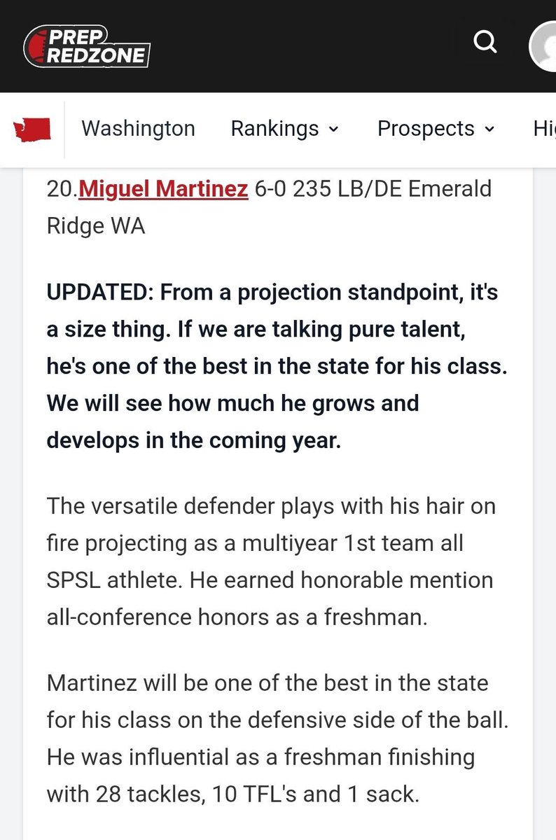 Miguelballout's tweet photo. Thank you @JordanJ_ &amp; @PrepRedzoneWA For the write up I am extremely blessed to be named top 20 in my state! Thank you Jesus
@JagNationFB 
@CaliDQ 
@ESProspects 
@TopPreps 
@PNWSports_ 
@NW_Spotlight https://t.co/WjC1nnNesX
