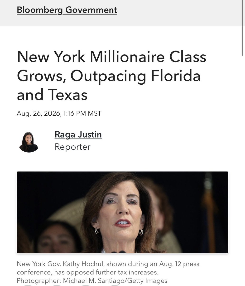 fuckyouiquit's tweet photo. Would ya look at that. After New York implemented a 2% tax on the uber wealthy, their numbers continued to grow. I for one am shocked that an extra 2% on incomes over $25m won’t make the uber wealthy uproot their whole lives and businesses. So much for a rich exodus. https://t.co/0iJNQq1OYI