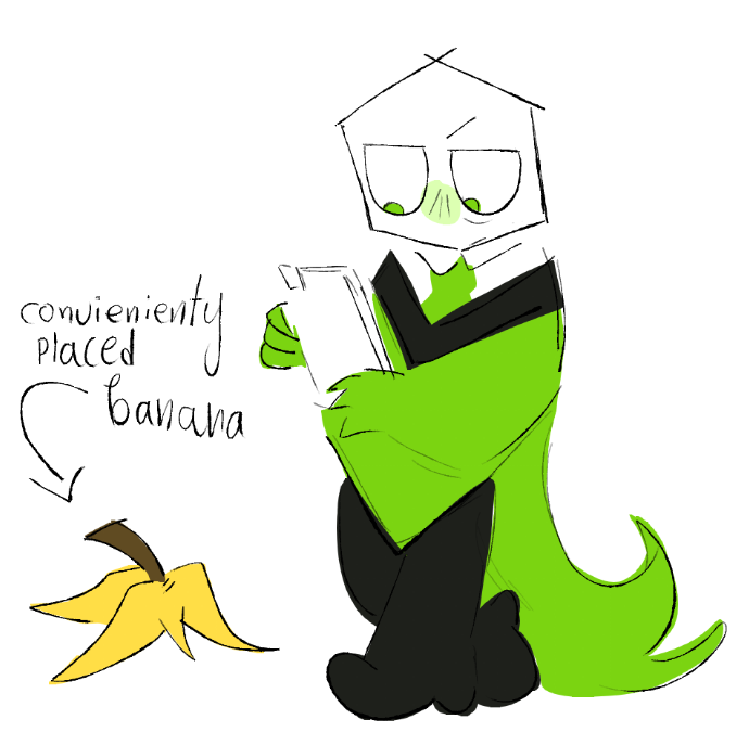 vanillaclemmie's tweet photo. they say when you dont slip on a banana, the banana police chase you #miketwt #deltarune https://t.co/uP3awHbUYW