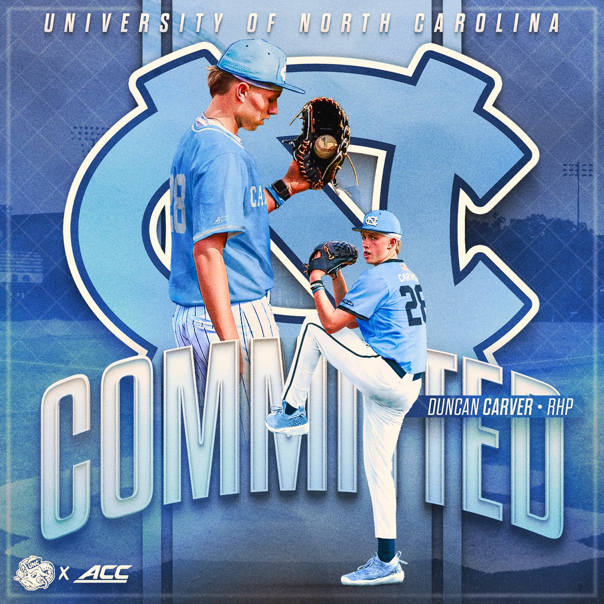 DuncanCarver7's tweet photo. I am extremely excited to announce my commitment to the University of North Carolina! Thank you Coach Gaines, Coach Forbes and all of the UNC coaches for this opportunity. I am incredibly thankful for everyone who has helped me along the way, but especially my family. I also want to thank the Panthers Organization, Coach Staicar and my ACR coaches, Coby, and my friends! I wouldn’t be where I am today without all of you. Super excited to continue to work! #GDTBATH 
Go Heels!! @DiamondHeels 
@PanthersProgram @ACR_Baseball @thecobyingle @Clemdawg9 @CoachForbes_UNC @GainesBryant