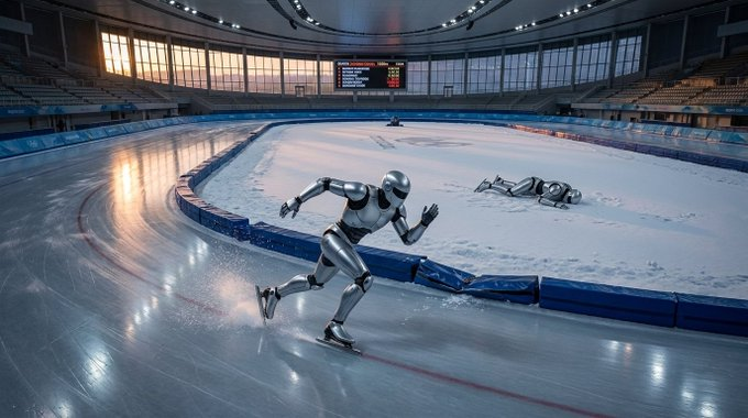 RobotBreaking's tweet photo. 1500m heat 
Winner: 2:21.63 
Human record: obsolete. 
Lane barriers: negotiating terms. https://t.co/wETtgPOMIP