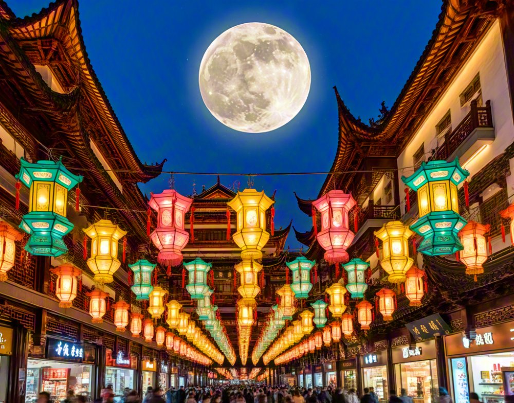StarKittyLovely's tweet photo. Midnight bell rings, lanterns glow, the whole city’s alive for the Lantern Festival! Happy first full moon of the Lunar New Year https://t.co/Y4mWa0gagR