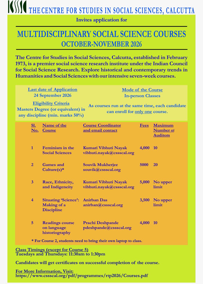 CSSSCal's tweet photo. New courses in RTP 2026. Auditors welcome. https://t.co/OsnOevI9ys