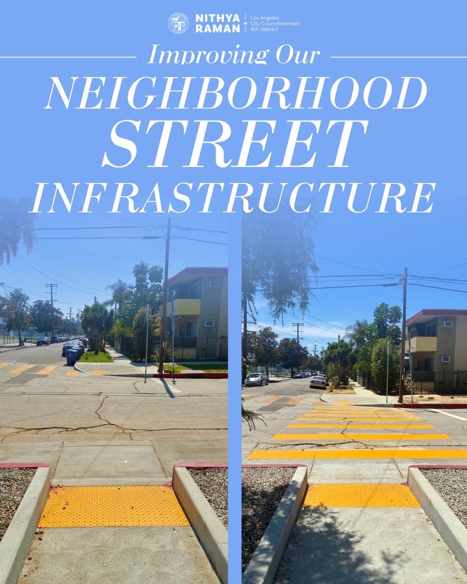 cd4losangeles's tweet photo. The Los Feliz Neighborhood Council alerted our office in late 2025 to the need for a crosswalk at Sunset Dr. and Bates St., which has just been completed!

Thank you to our incredible CD4 Field Team for continuing to problem-solve, push for solutions, and make our streets safer. https://t.co/AmNAyPAhdR