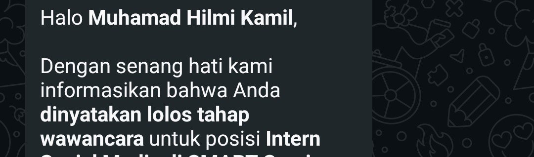 thisishirumi's tweet photo. finally got it after 7 months of unemployment, 

gpp mi intern aja dlu buang ego lu dlu, capek kan dirmh dibilang kerjaannya tdr doang, bismillah wish me luck! https://t.co/44g3jmSVMy