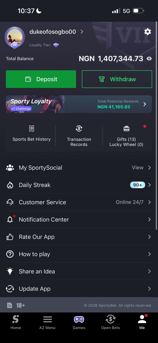 FoluboiNg's tweet photo. Thank You Sportybet 

Another 1.4M made today 💥💥💥💥👊🏿👊🏿👊🏿👊🏿 

Yesterday na 1M ❤️❤️❤️ https://t.co/gThVW4WvAq