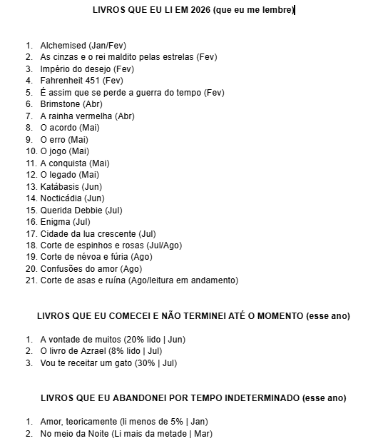 Liz0liver's tweet photo. Fui começar a organizar minhas leituras e estou em choque com o quanto consegui ler esse ano ((Also, preciso terminar os outros https://t.co/XqlkOeOAdS