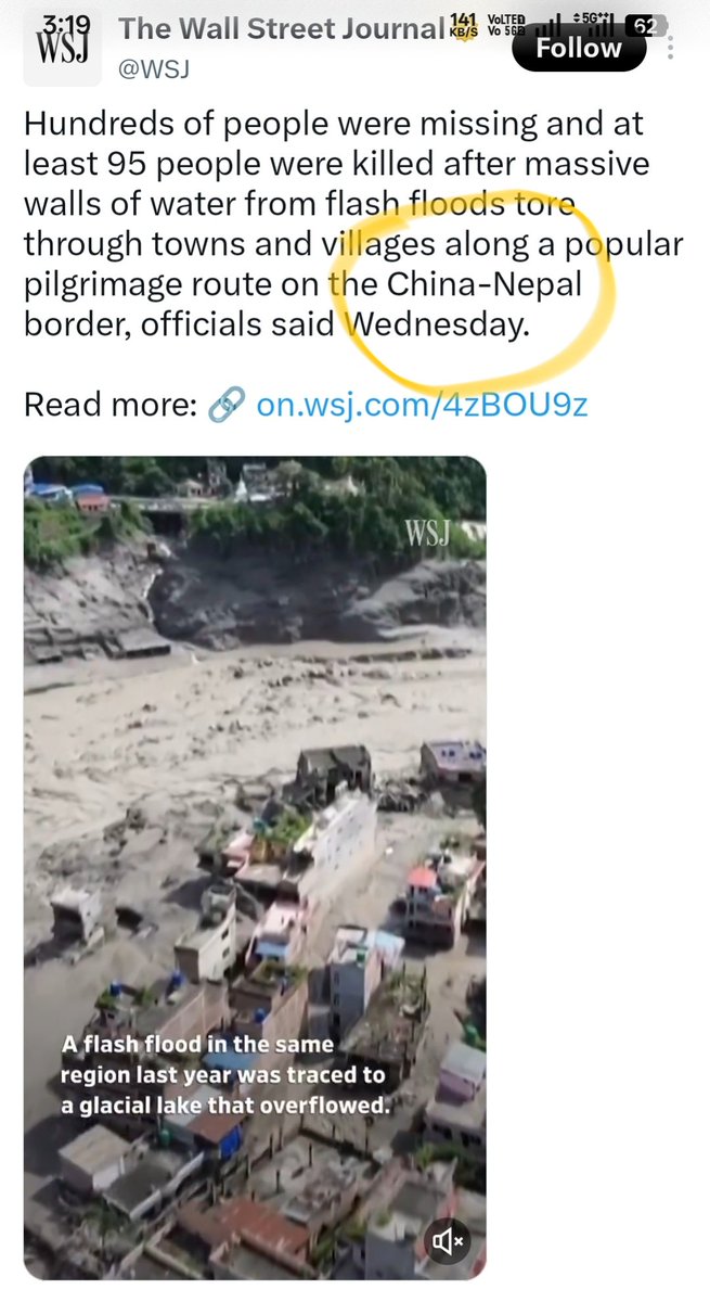 NRigam's tweet photo. @FatedRole @Kasaoda @FurkanGozukara Are you serious? First of all different footage, not same as this on(or at least I didn't see the footage OP uploaded on WSJ video), second it literally said "on the Nepal-China border". Can't you read or you are seriously that ignorant? https://t.co/L2iTdLegG2