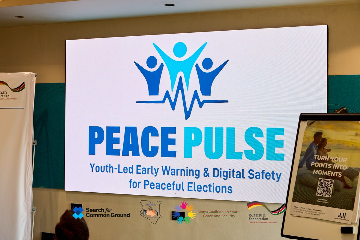 Oscar_LN1's tweet photo. The Peace Pulse Project is officially launched! 🚀
Huge thanks topartners  @SFCG_Kenya @KECOSCE &amp; @YPSinKenya . A new step in strengthening youth engagement ahead of Kenya’s 2027 electoral cycle. 

Onward. #PeacePulse https://t.co/ZwCvICGZX4